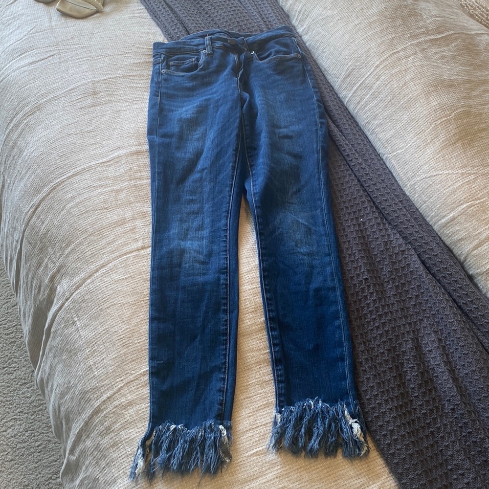 Blank NYC fringe blue Jean